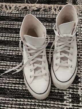 Converse White High-Top Canvas Sneakers for Women